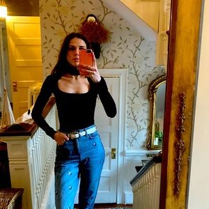 Reformation bodysuit -with cutout front